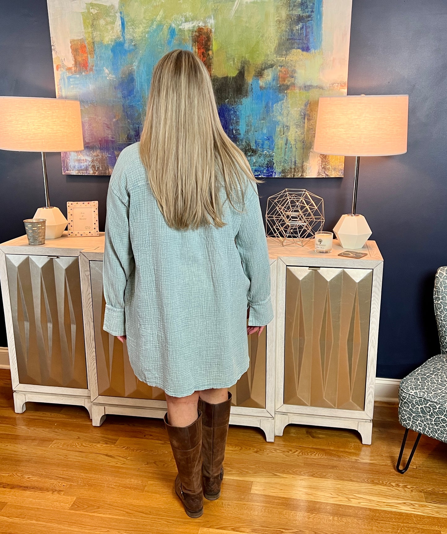 Breezy Gauze Shirt Dress