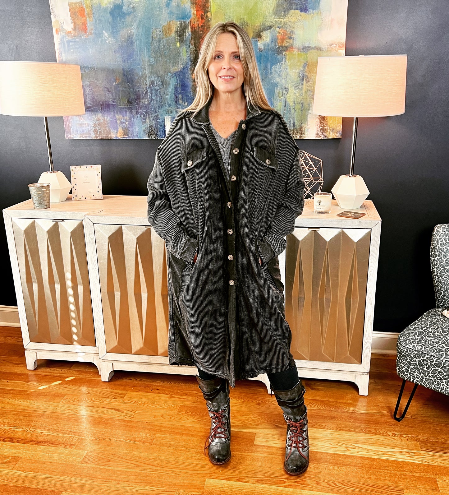 On the Edge Long Blazer