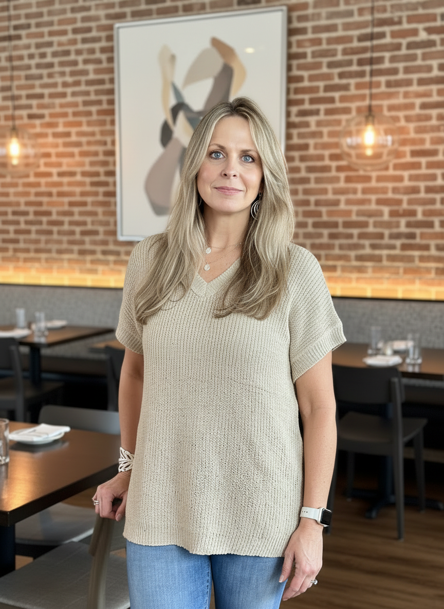 Light Knit Short Sleeve top