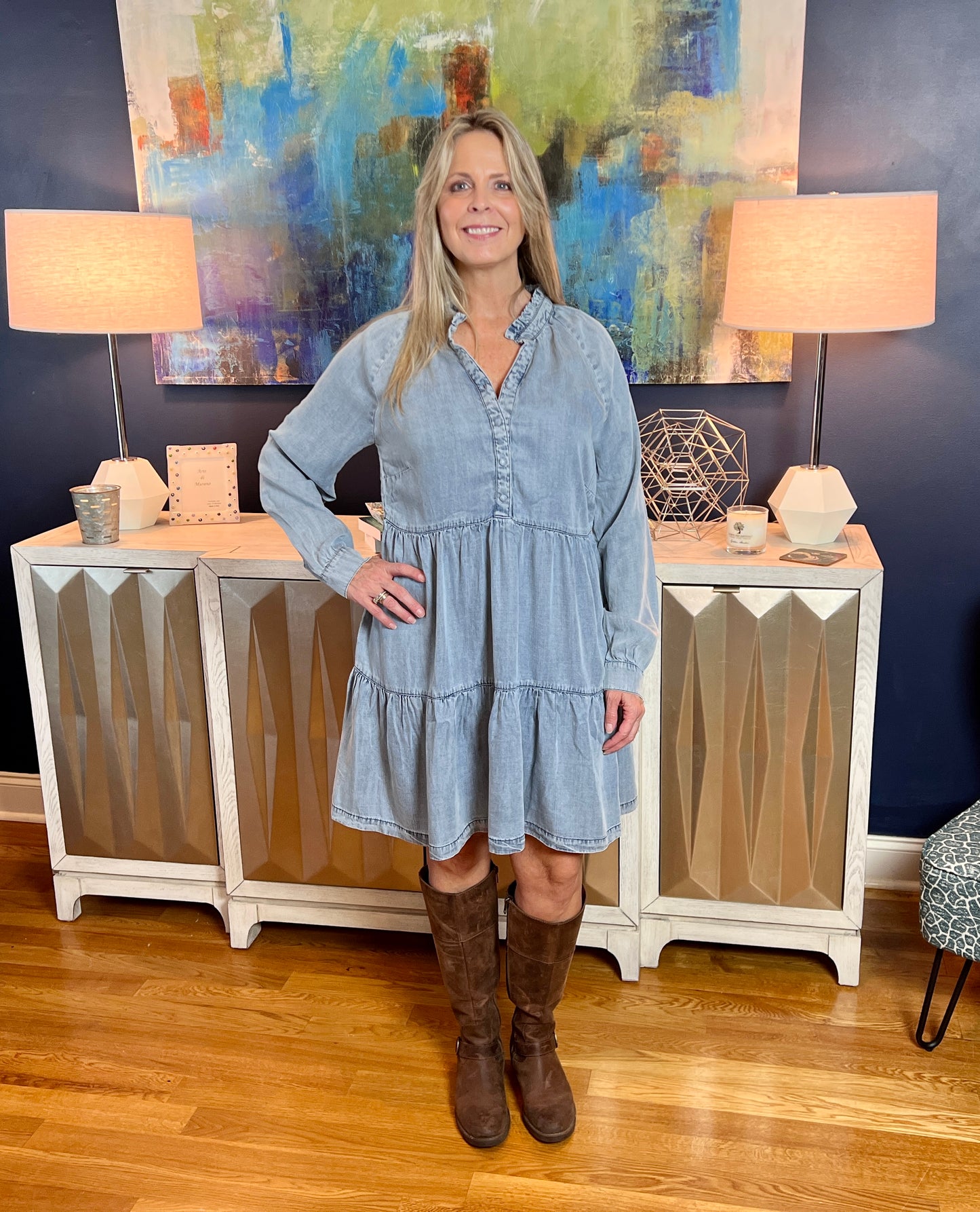 On the Go Denim Dress