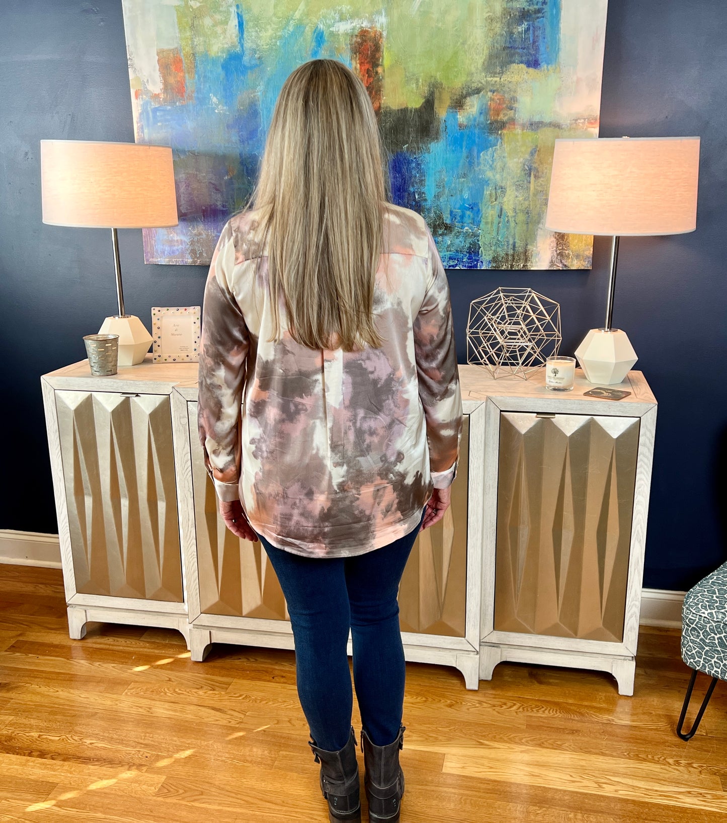 Groovy Tie-Dye Satin top