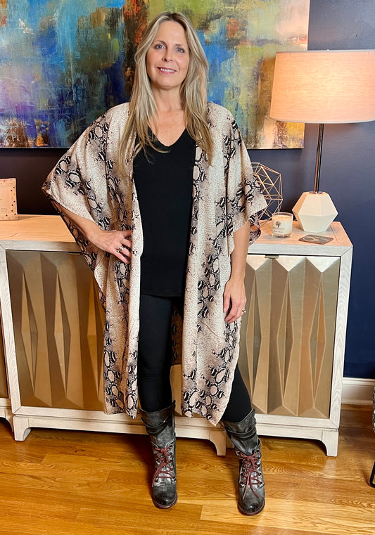 Selena Snake Print Kimono