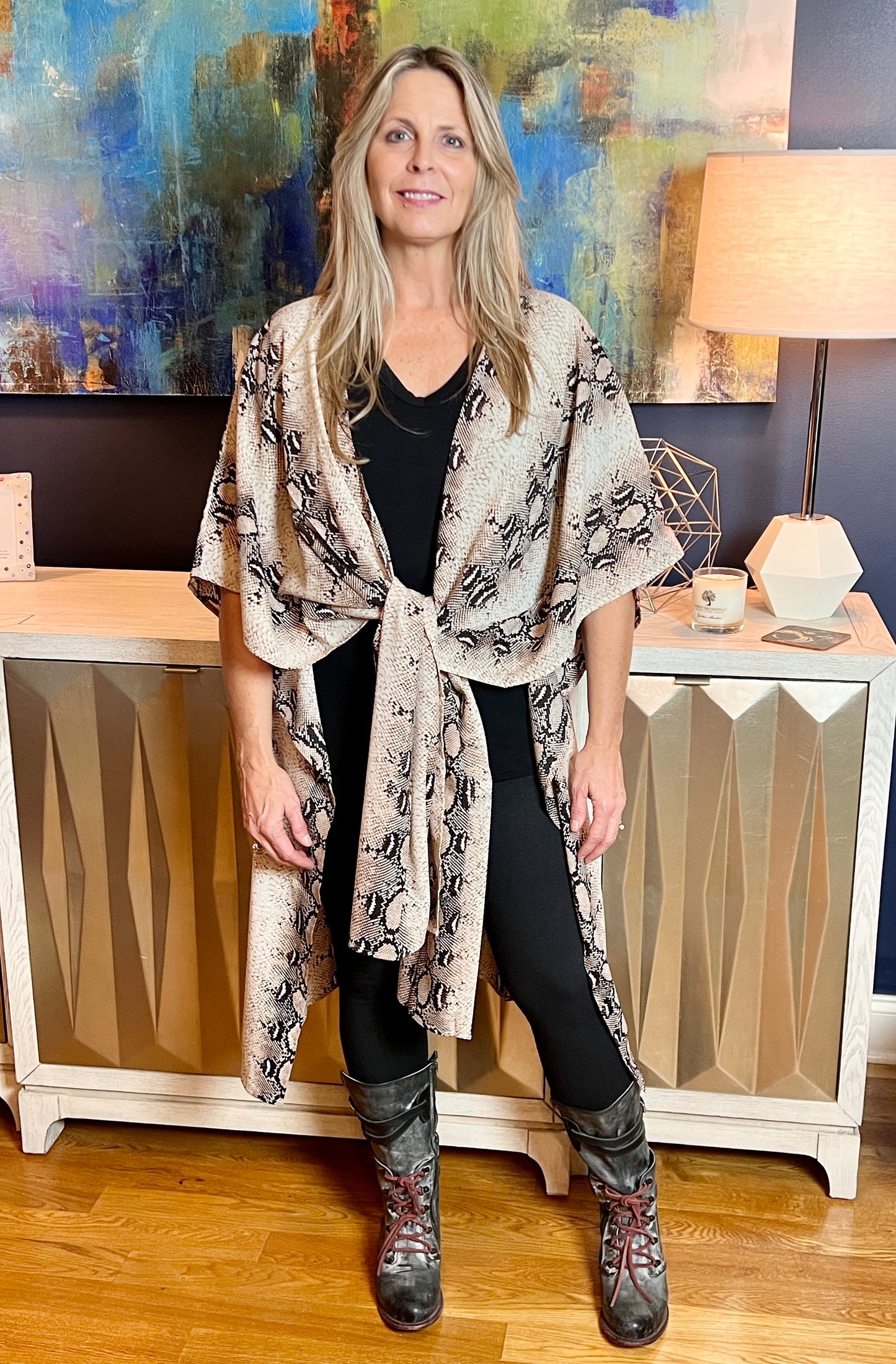 Selena Snake Print Kimono