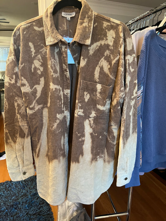 Bleach Splatter Flannel Jacket/Top