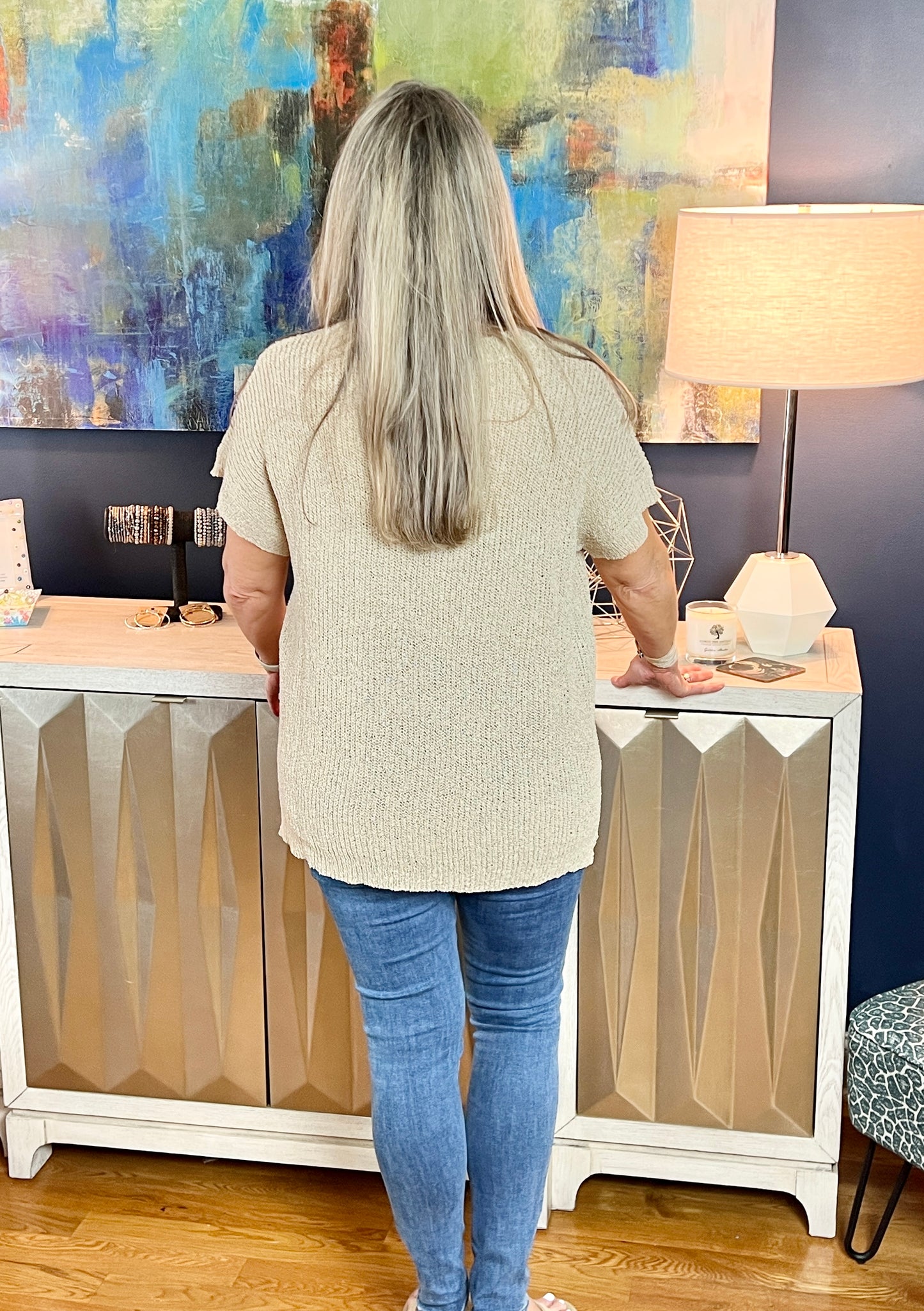 Light Knit Short Sleeve top