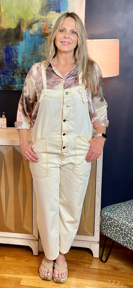 Stone Washed Overalls