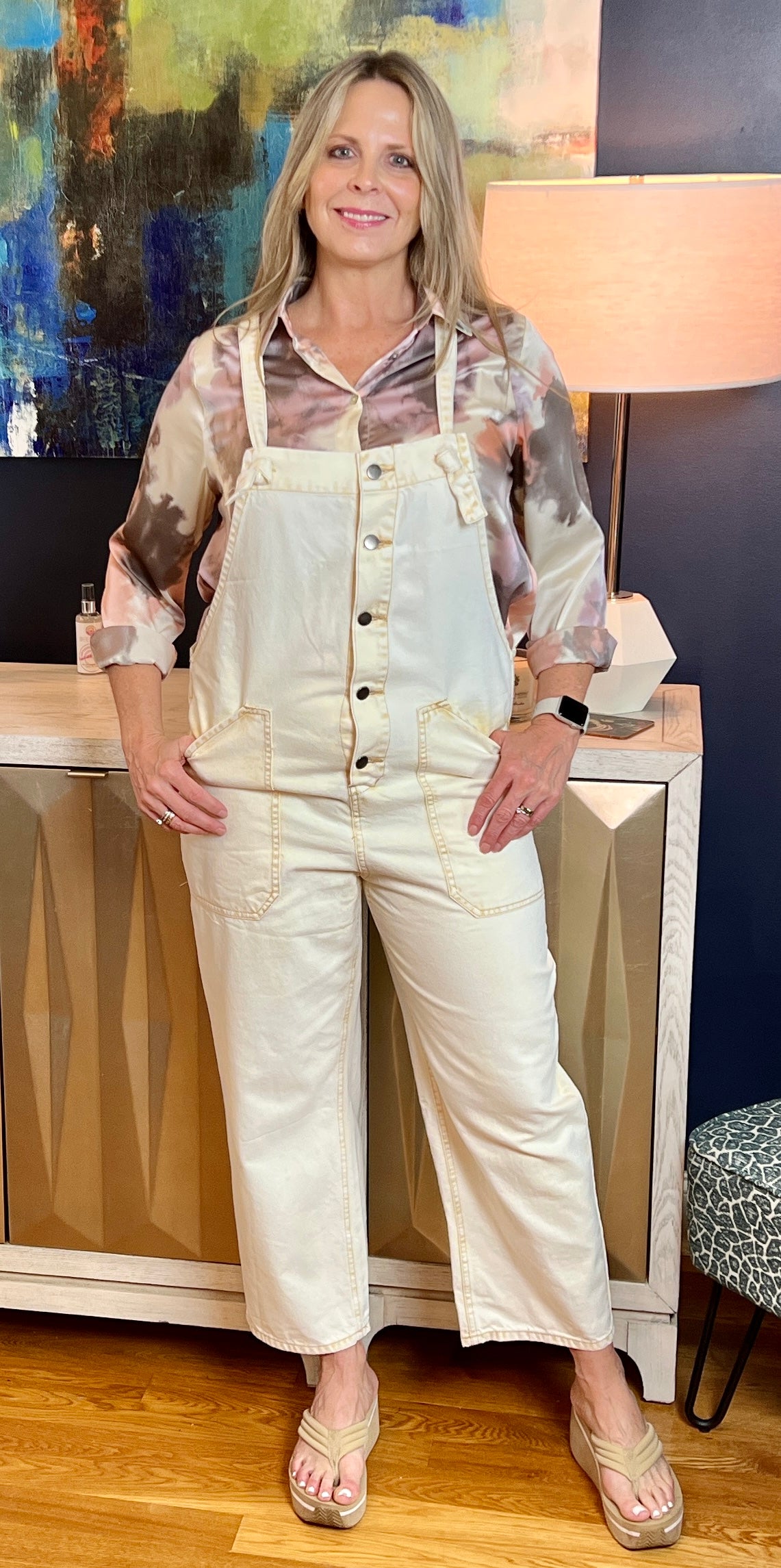 Stone Washed Overalls