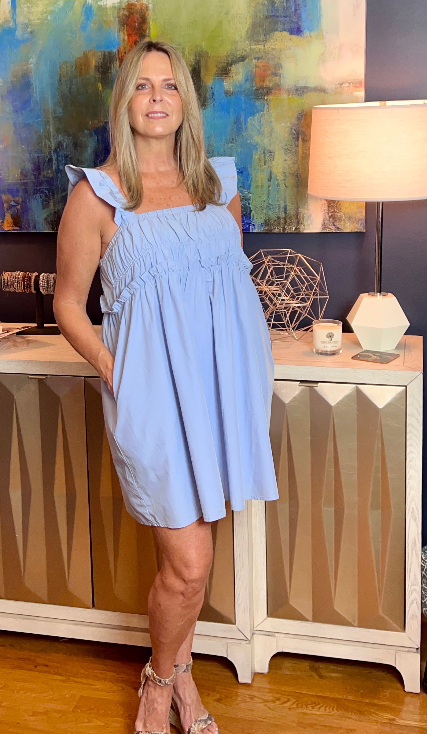 Girlie Poplin Mini Dress